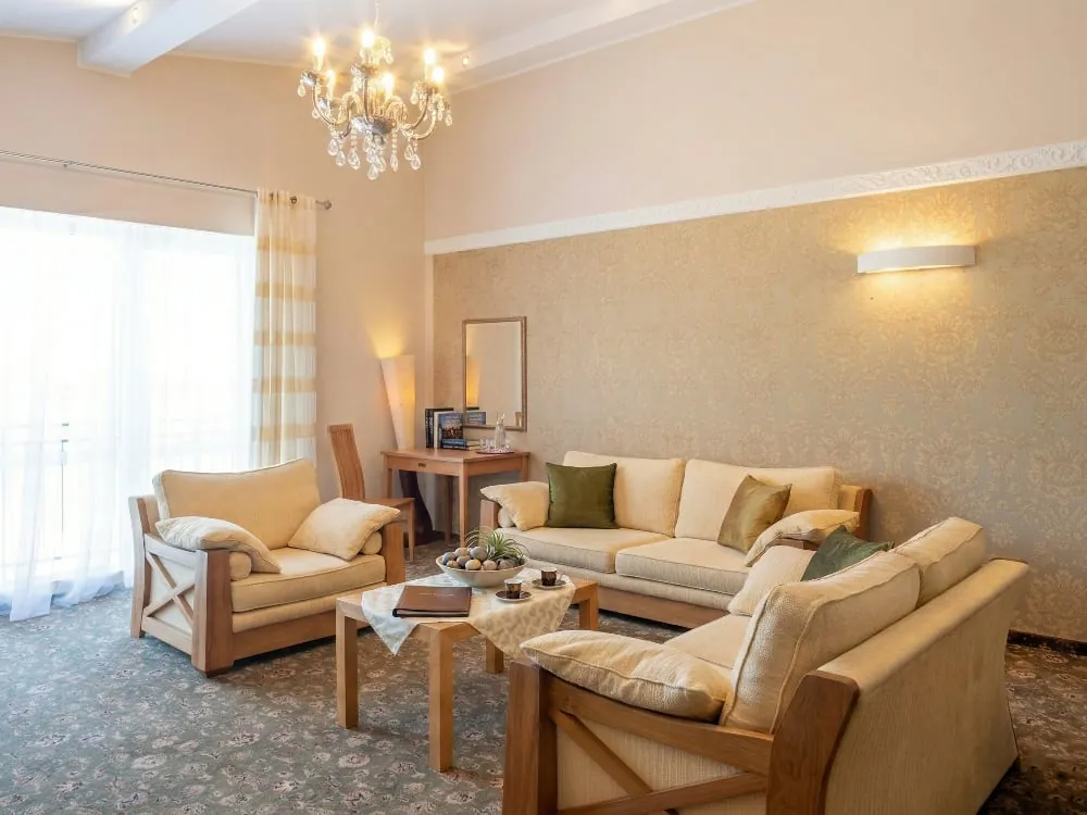 Comfort double room with living area at Villa Alicante hotel near Vilnius